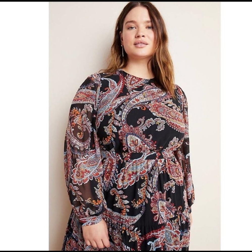 Anthropologie Paisley Maxi Dress